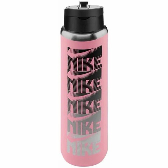 24oz Pink Insulated Straw Flip Top Handle New