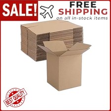 4x4x4" Cardboard Box Mailers   25 Pack Brown Cube Corrugated Small Shipping Boxe
