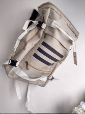 Backpack Beige Medium Size with Zipped Top Reflector Straps UK seller
