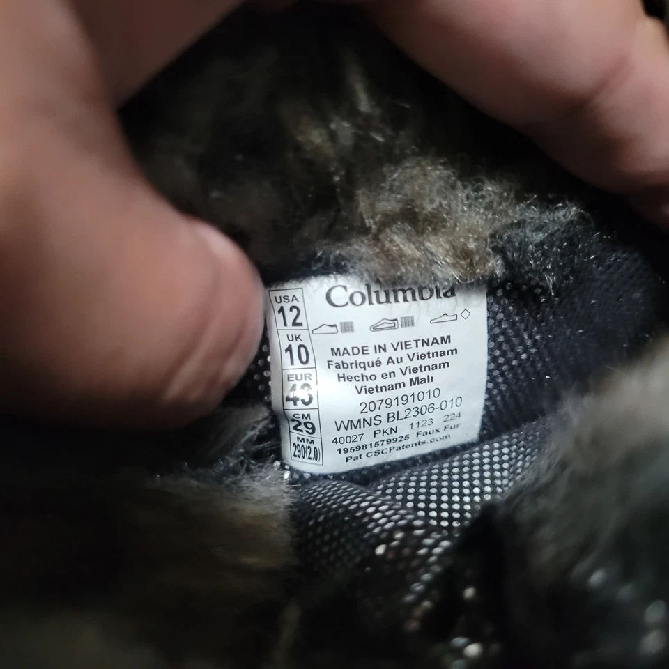 Botas de invierno Columbia Minx Slip V para mujer talla 12 negras Foto 4 de 4