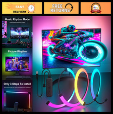 RGB Gaming Monitor Backlight, Color Sync Effect for 32" PC Monitor, Windows Comp