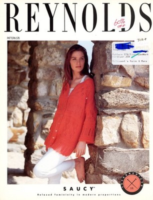 Reynolds Saucy Knitting Pattern 576 Open Work Cardigan