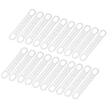 50Pcs Non-Slip Silicone Hanger Grips Clothes Hanger Strips, Milky 4.65" x 0.79"