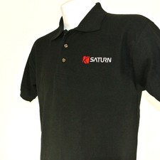SATURN Car Dealership Employee Uniform Polo Shirt Vintage Size M Medium