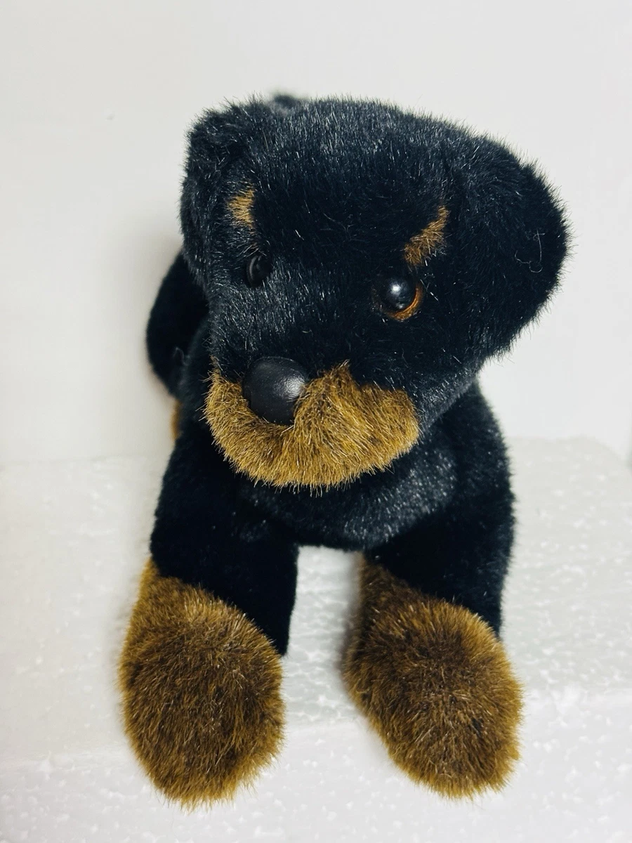 Douglas GEORGE Rottweiler Puppy Plush Black Brown 7x10” EUC | eBay