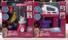 Barbie Pretend Play Mixer AND Playset Blender Pink  White NEW