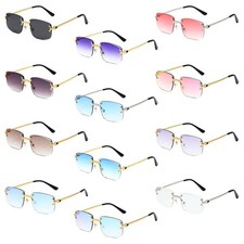 High Quality Cut Edge Rectangular Sunglasses  for Women & Men