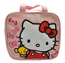 Hello Kitty Sanrio Pink Lunch Bag Bento Bag Travel Bag Essentials Bag 9X8X5.5"