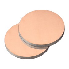 2pcs Pure Copper Sheet 1 3/16" x 0.2" 4 Gauge T2 Copper Metal Round Plate 