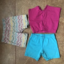  Lot 3 MIGHTLY Organic Cotton Girl  s Bike Shorts XS 4-5  