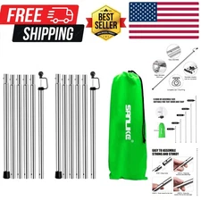 Tarp Poles Adjustable Heavy Duty 90 in Camping Tent Poles for Tarp Portable T...