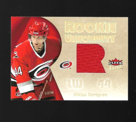 2005-06 Fleer Ultra #RU-NN Niklas Nordgren Rookie Uniformity Jersey Relic
