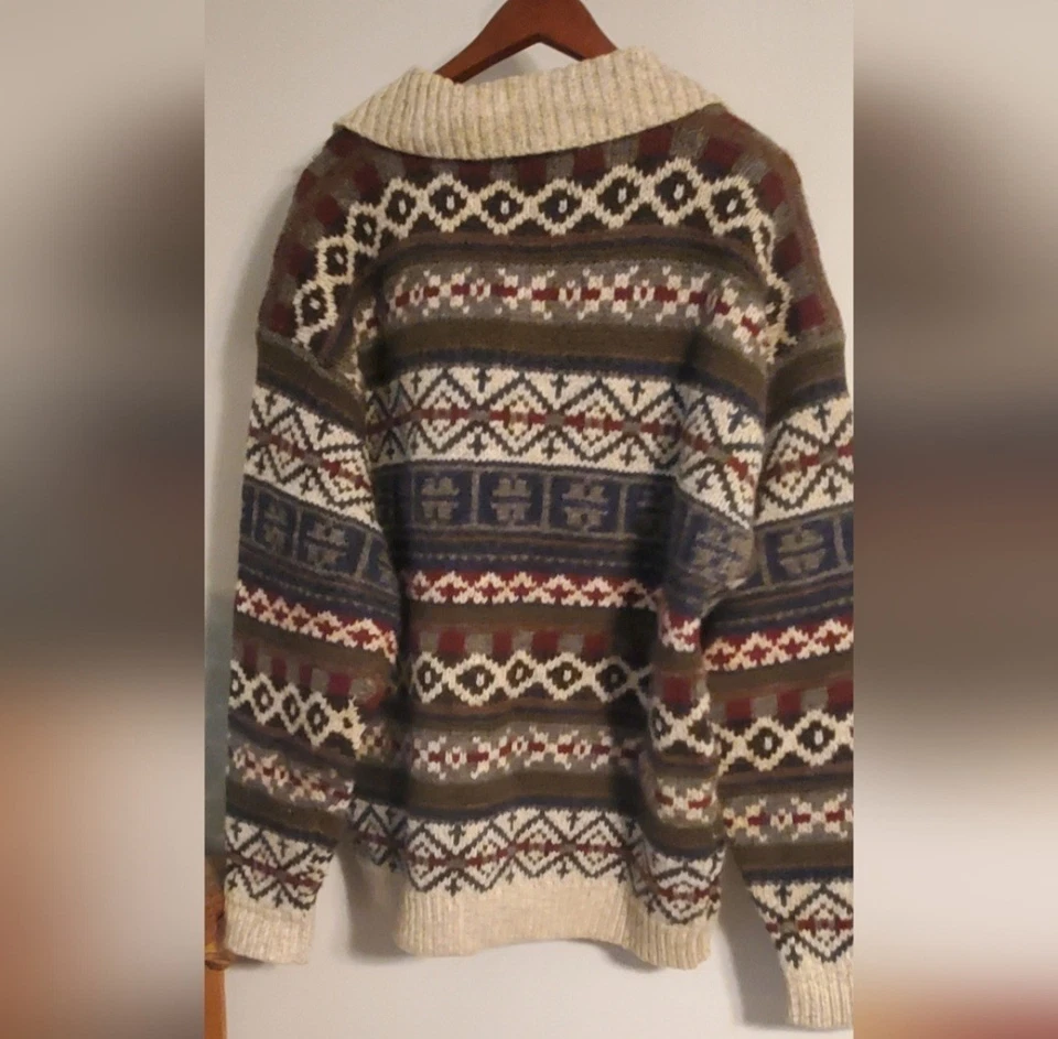 Woolrich Fairisle Men's Vintage Wool Blend  Sweater Pullover Size XL 1990s Vtg - Image 3 of 3