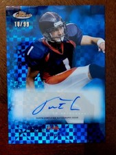 2024 Topps Finest Football Jason Elam #60/99 Blue Geometric Refractor Auto 1A