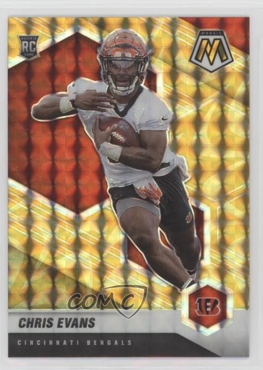 2021 Panini Mosaic Rookies Reactive Yellow Prizm Chris Evans #379 Rookie RC 0r5l