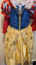 Disney Store Snow White Costume Dress with Puffy Sleeves Kids Size 5/6