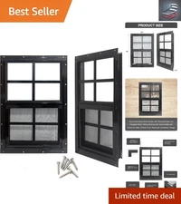 Durable 24" x 36" Sliding Windows with Tempered Glass for Sheds & Coops-FreeSHIP