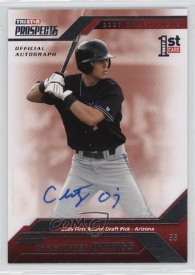 2009 TRISTAR Prospects Plus Auto 91/199 Chris Owings #33 Auto 0x5