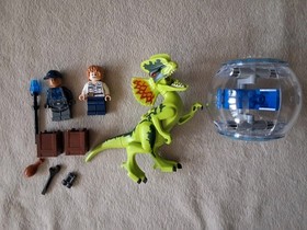 2015 LEGO JURASSIC WORLD 75916 DILOPHOSAURUS AMBUSH SET, COMPLETE WITH MANUALS