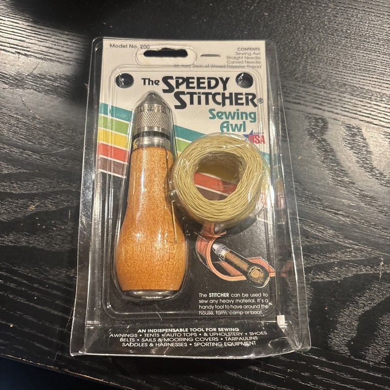 The Speedy Stitcher Sewing Awl #200 with 30 YARDS of THREAD 