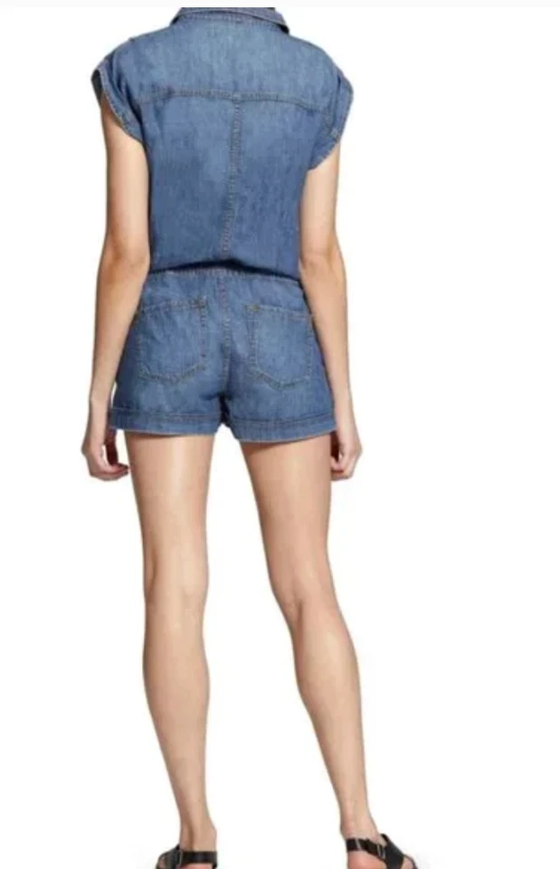 Mameluco ligero manga corta de mezclilla Scout azul para mujer Sanctuary talla M Foto 2 de 4