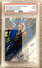 Ahsoka Tano Rosario Dawson Signed Card Star Wars Psa9