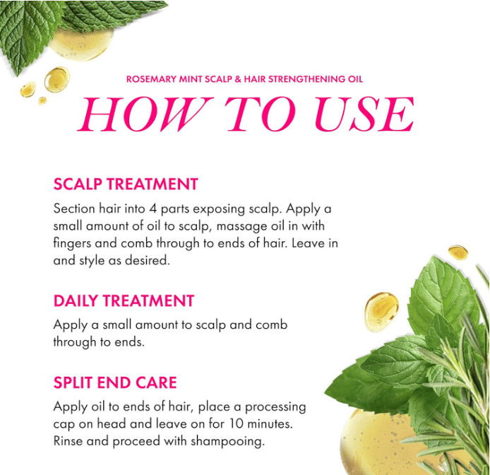 Mielle Organics Rosemary Mint Scalp & Hair Strengthening Oil for All Hair Types,