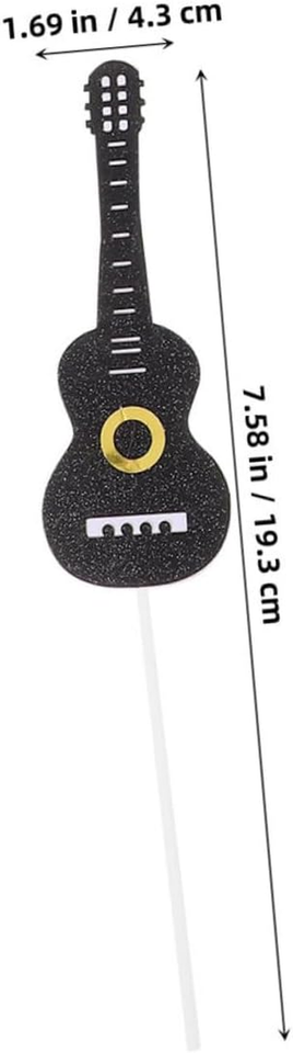 Honbay 48 Stück Glitzernde Musiknoten Cupcake-Dekorationen – Aus Karton, Für Kuchen & Desserts
