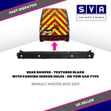 For Renault Master 2010-2019 Rear Bumper Black With Parking Insurance Approved