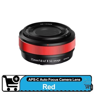 SGimage AF 25mm F1.8 APS-C Camera Lens Standard lens For Sony E Fujifilm X RED