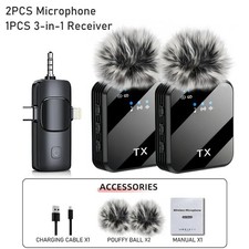 3-in-1 Wireless Lavalier Microphone for iPhone & Android–Best Selling Mini Mic