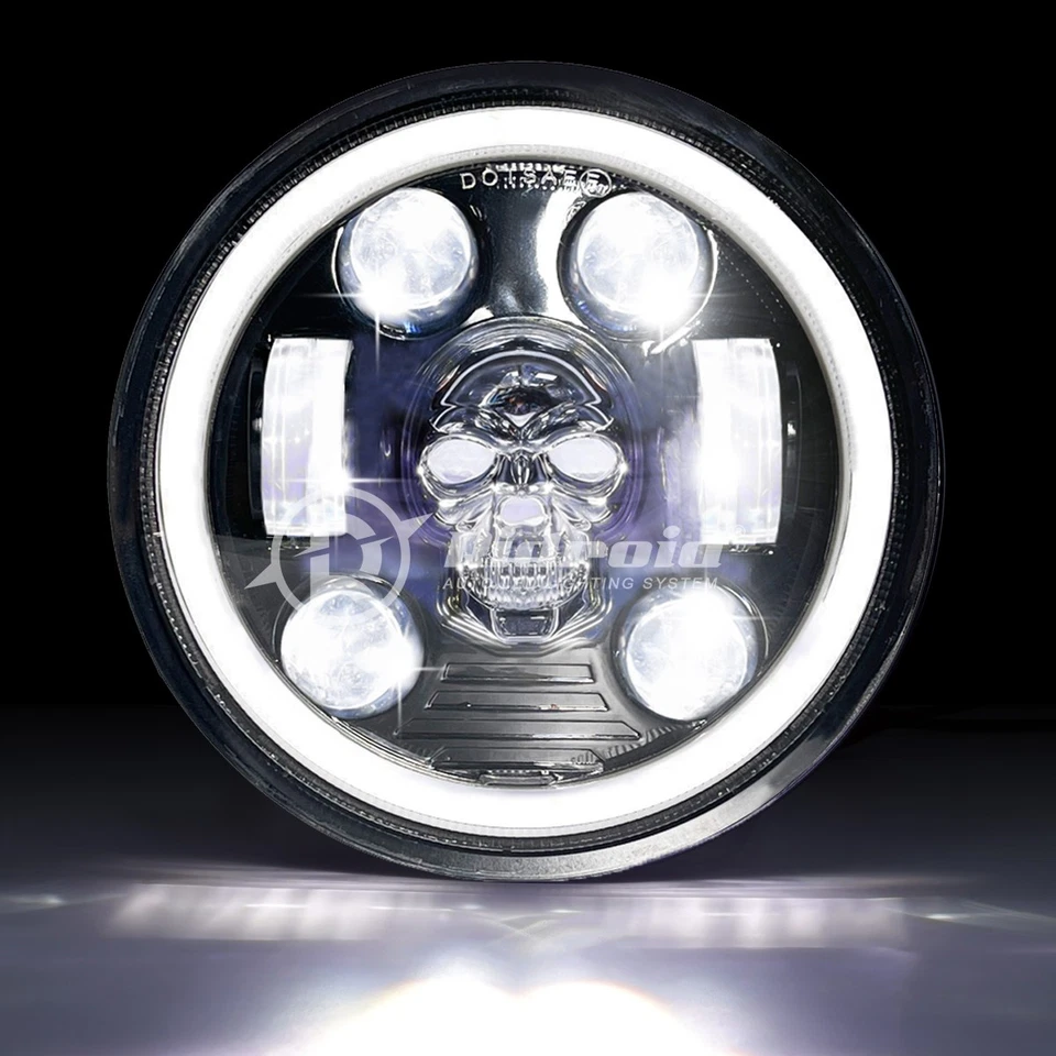 5.75" LED RGB Headlights Halo Ring DRL Combo For Chevy Impala El Camino Estate Foto 2 de 4