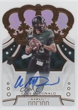2020 Chronicles Draft Picks Crown Royale Signatures Cole McDonald #57 Auto 5w7