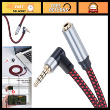 25Ft 90  TRRS 3.5mm Audio Mic Extension Cable, Braided Male to Female Headset Co