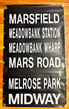 Sydney Bus  Vintage Bus Destination Roll  Scroll 44cm x 70cm Marsfield-Midway
