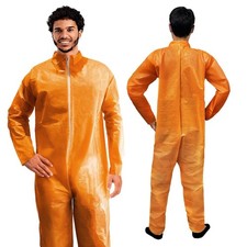 Orange Disposable Coveralls Hazmat Paint Suits 40 GSM 25 Pack 3X-Large