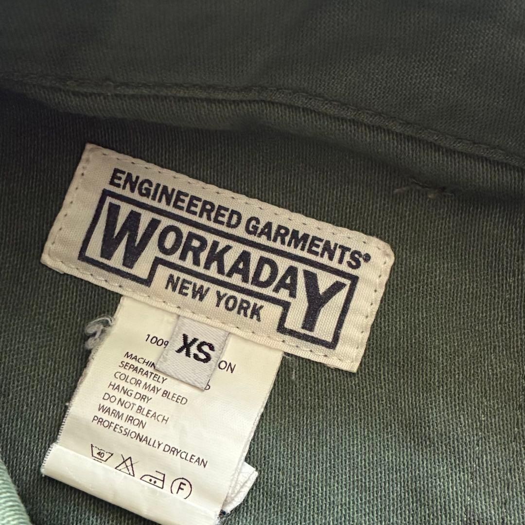 Engineered Garments WORKADAY Olive Green Work Pants XS | eBay