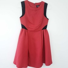 Prabal Gurung Target Red Black Colorblock Dress Fit and Flare Size 4, Cute