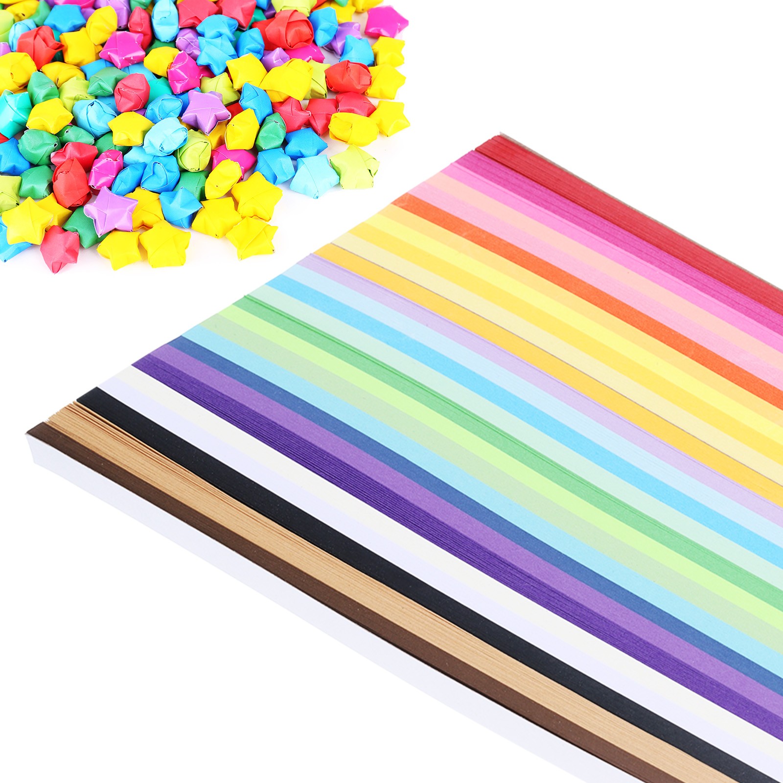 9.4x1/2" Origami Star Paper, 2700Pcs Star Paper Strip, Multicolored