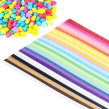 9.4x1/2" Origami Star Paper, 2700Pcs Star Paper Strip, Multicolored
