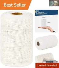 High-Quality 500 Feet Cotton Twine - Perfect for Meat Roasting & Crafting Needs