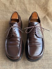 PRADA Mens Dark Brown Leather Derby Shoes Size UK 7 || US 8