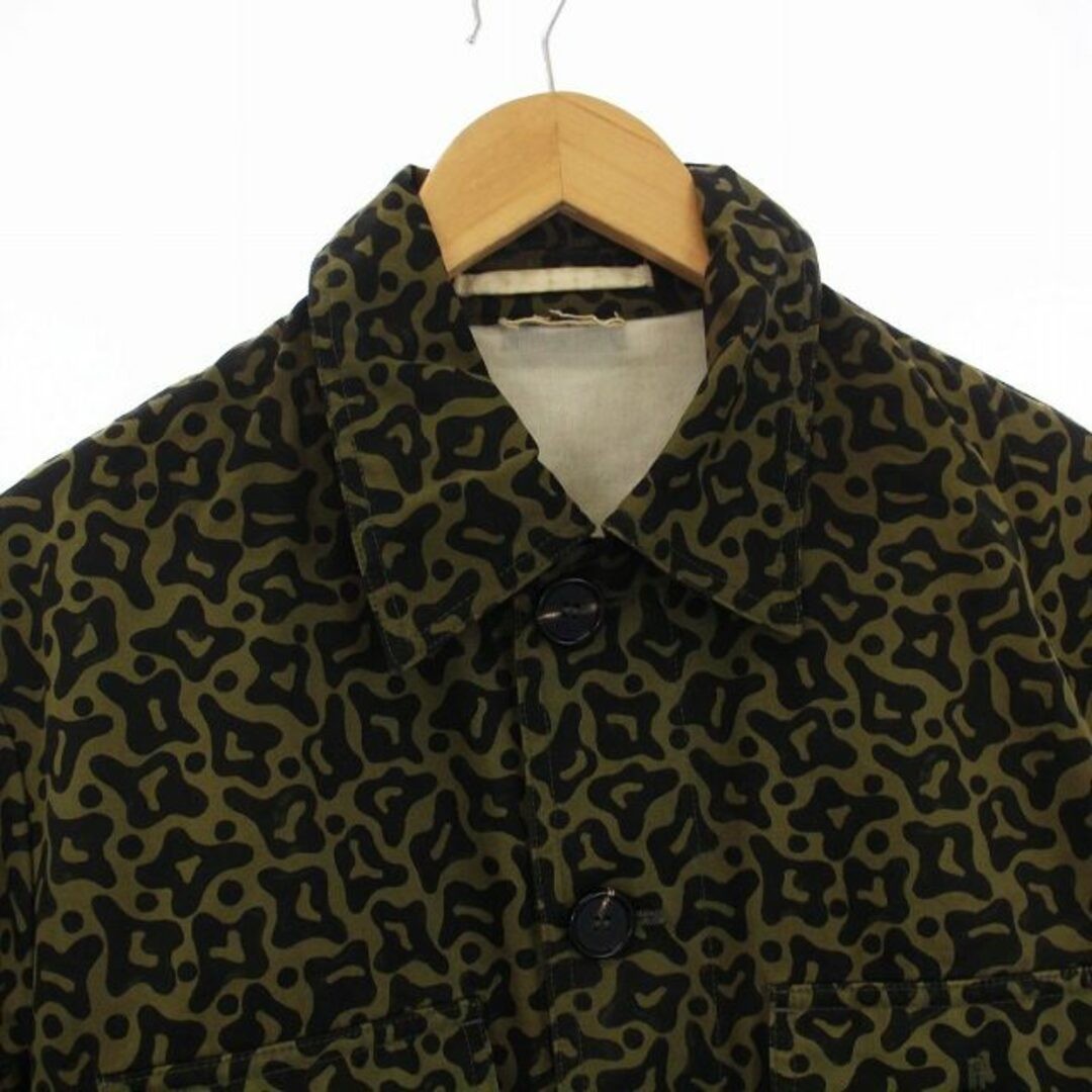 Marni Leopard Work Jacket Outer Pattern 46 S Khak… - image 4