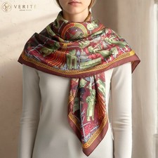 RARE VINTAGE HERMES Silk Scarf "Tresor Royal du Benin" Carre 90 Duty-free US