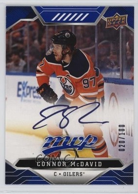 2019 Upper Deck MVP Puzzle Back Blue Script Achievements /100 Connor McDavid f0l