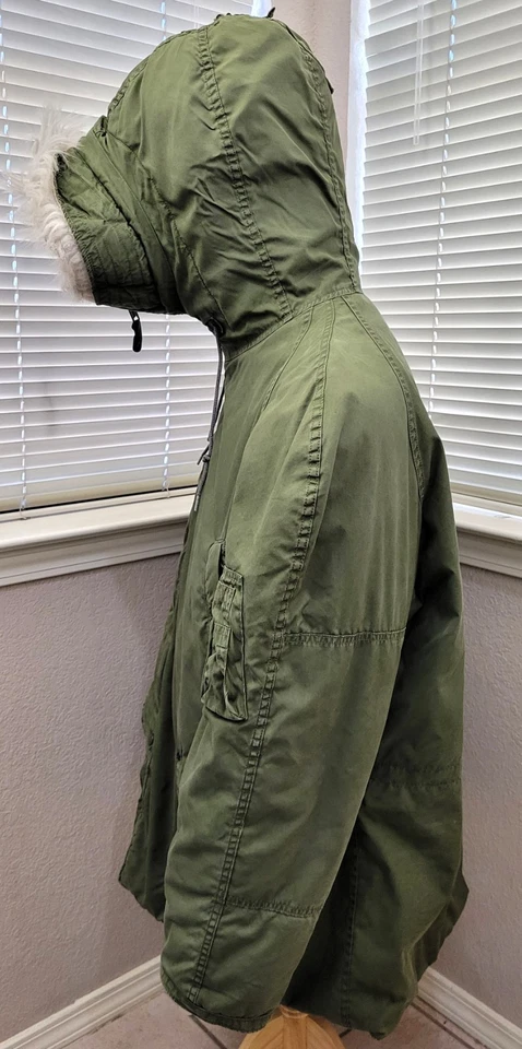 美国空军老式/复古95重型N-3B极端寒冷天气(ECW)派克大衣“浮潜派克大衣”大号 — 第 3/4 张图片