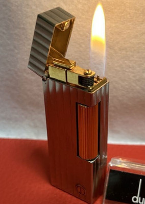 Overhauled Dunhill Rollagas lighter Silver Gold d mark without box