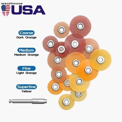 Sof-Lex Dental Polishing Discs for Composite / Ceramic 4-Grit, 50Pcs + Mandrel