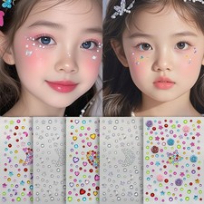 Acrylic Rhinestone Face Stickers Self Adhesive for Makeup Scrapbooking Decor