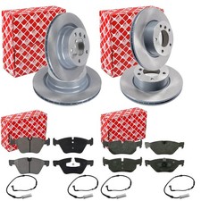 FEBI BREMSSCHEIBEN + BEL�GE VORNE + HINTEN passend f�r BMW 3er E90 E91 E92 E93